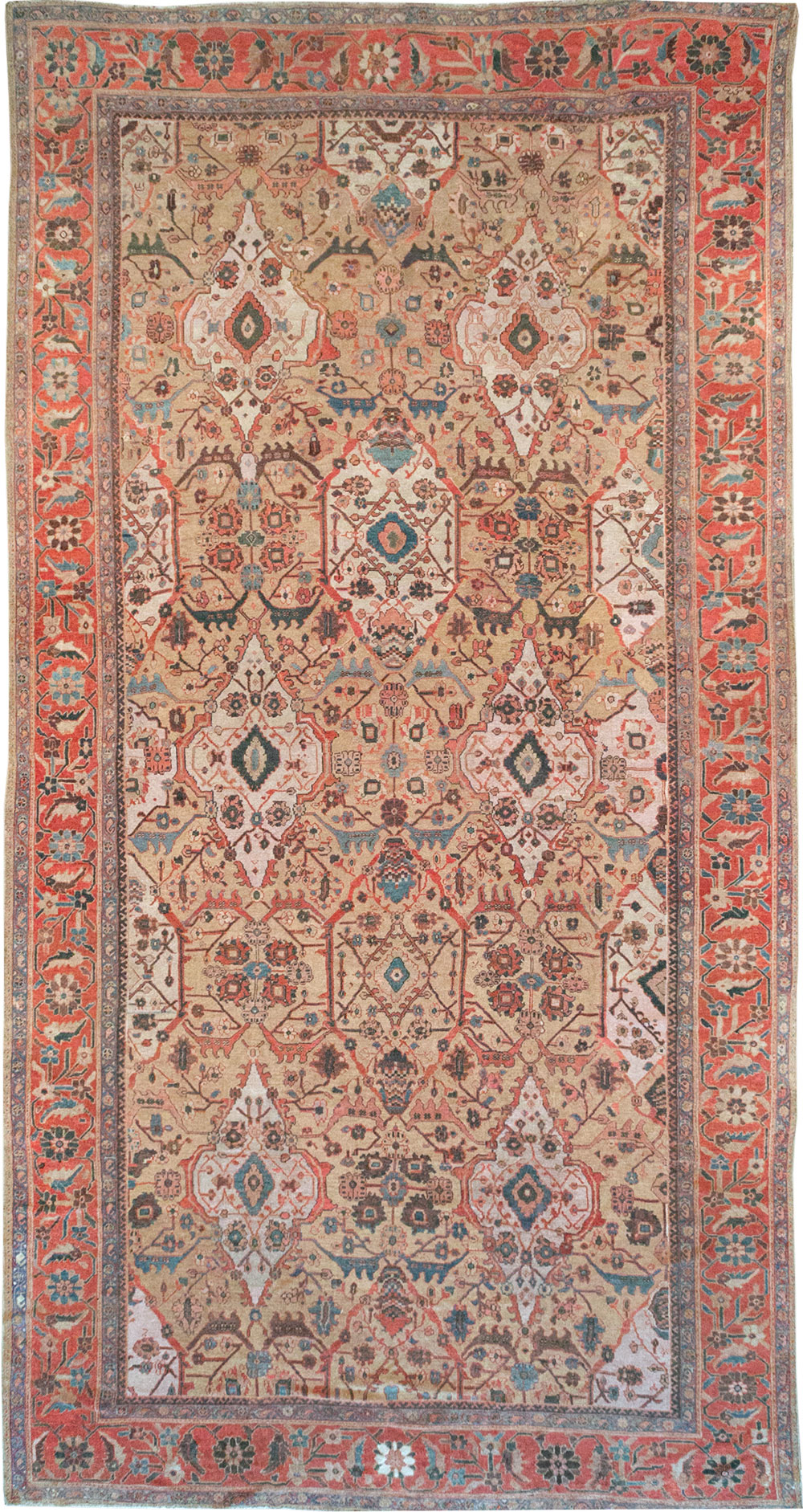 Antique Persian Sultanabad Oversize Carpet, No.31109 - Staging