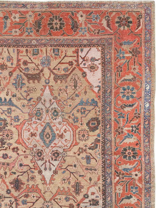 Antique Persian Sultanabad Oversize Carpet, No.31109 - Staging