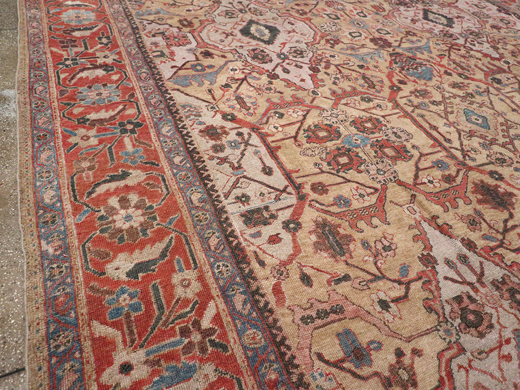 Antique Persian Sultanabad Oversize Carpet, No.31109 - Staging