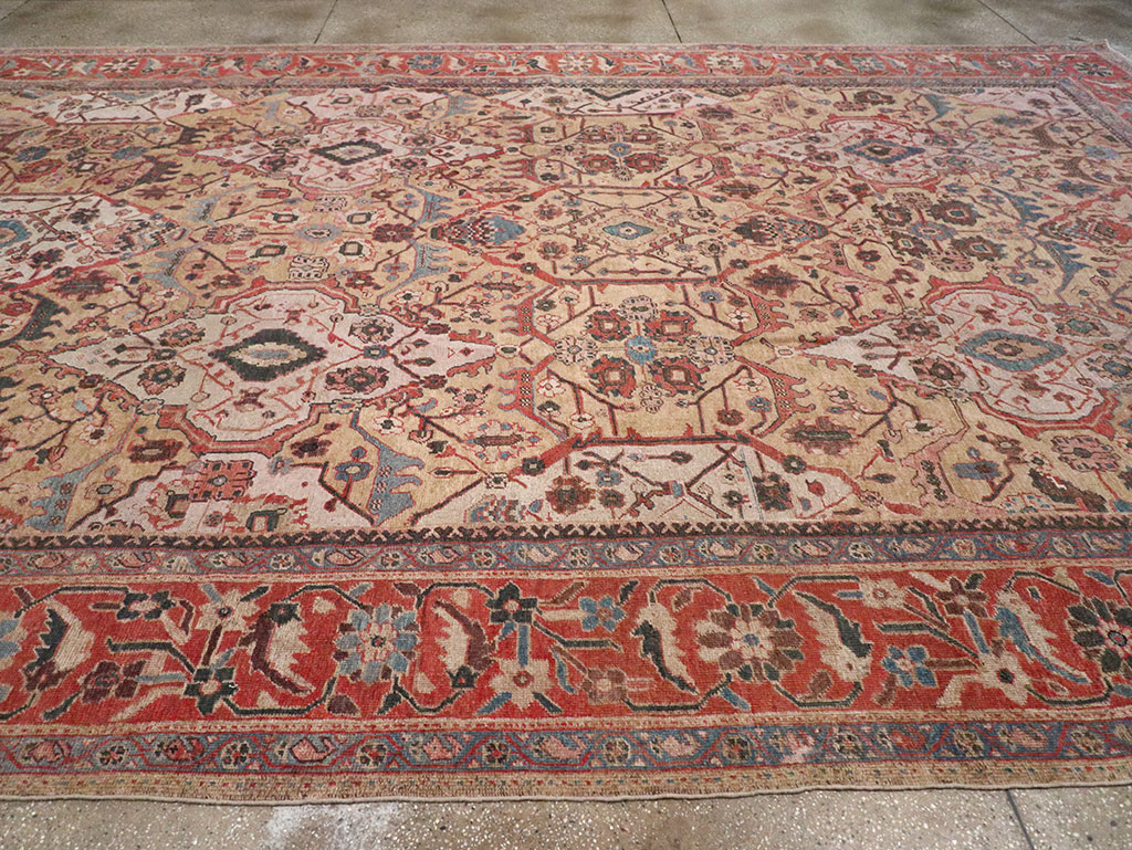 Antique Persian Sultanabad Oversize Carpet, No.31109 - Staging