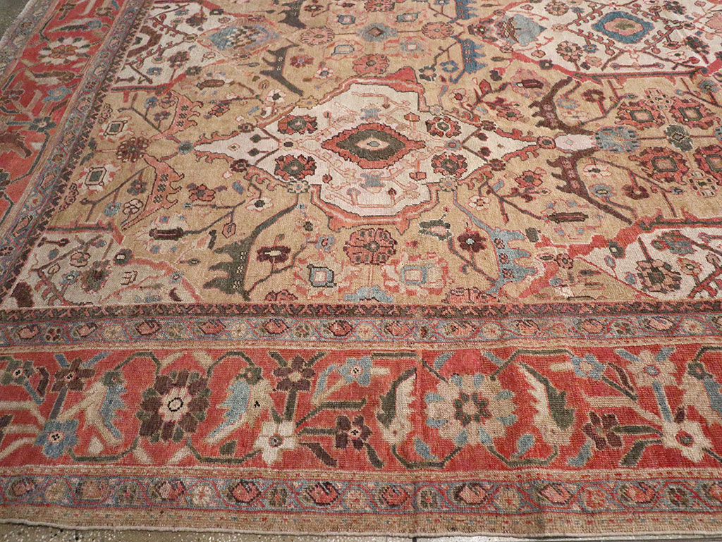 Antique Persian Sultanabad Oversize Carpet, No.31109 - Staging