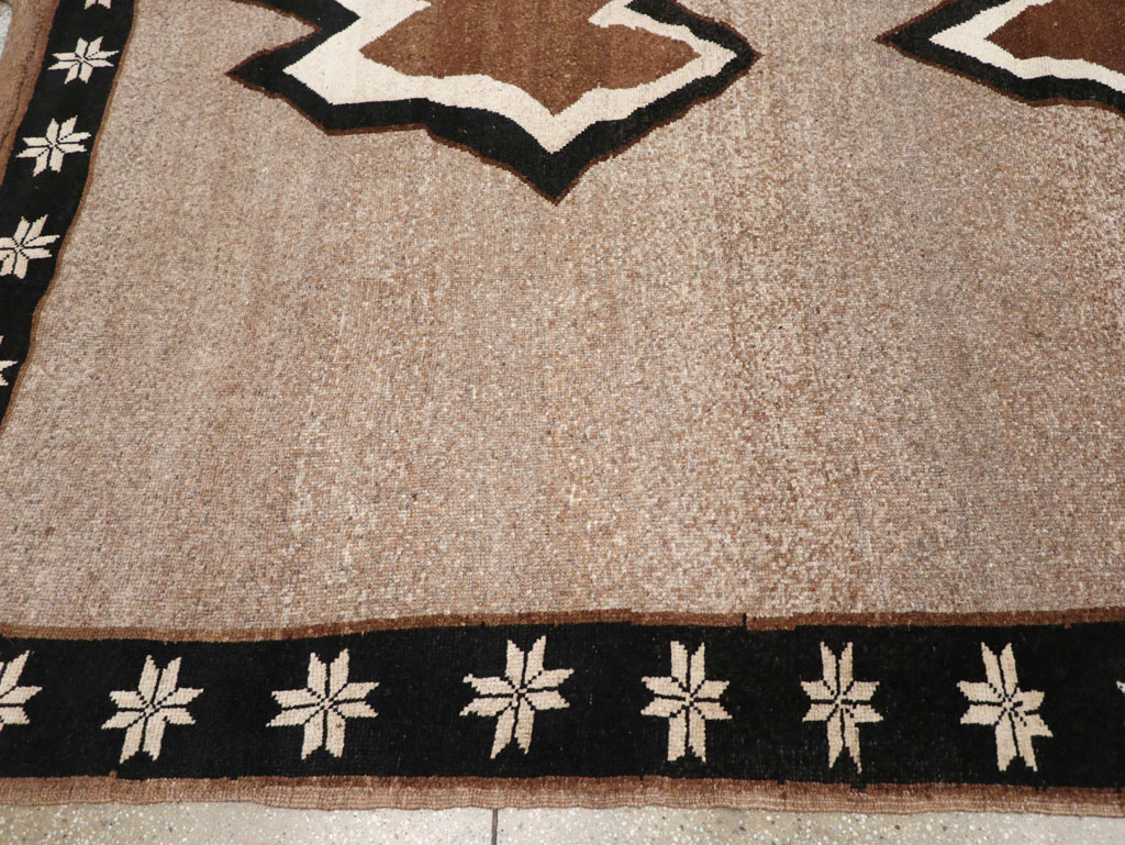 Vintage Turkish Anatolian Tribal Room Size Carpet, No.31112 - Staging