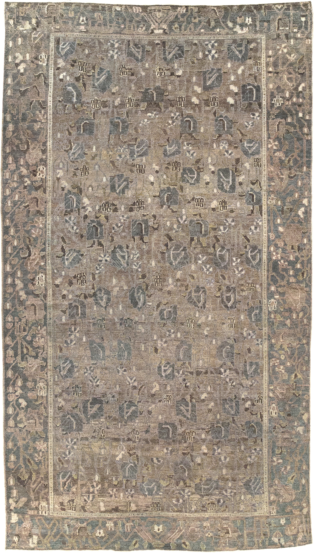Antique Persian Bakhtiari Gallery Carpet, No.31115 - Staging