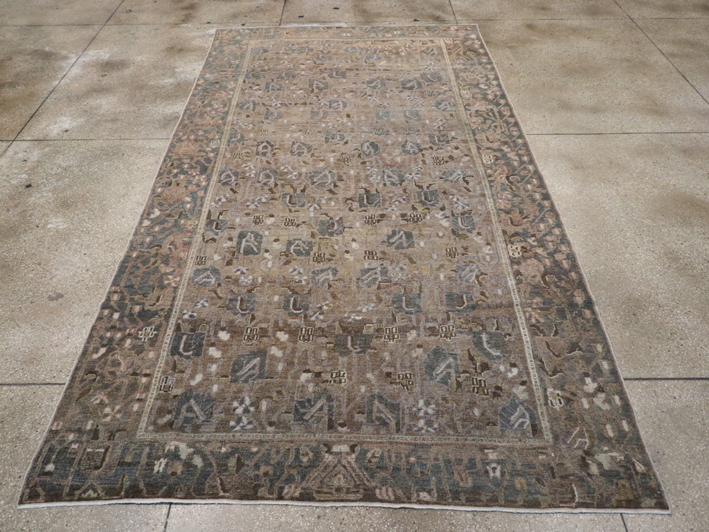 Antique Persian Bakhtiari Gallery Carpet, No.31115 - Staging
