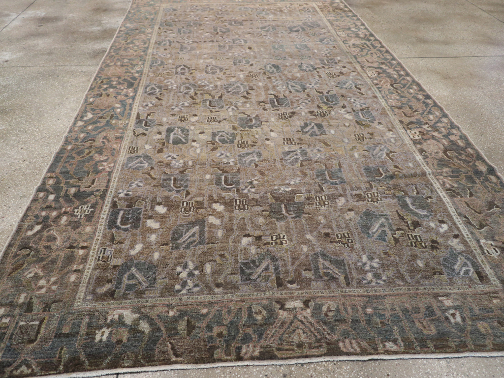 Antique Persian Bakhtiari Gallery Carpet, No.31115 - Staging