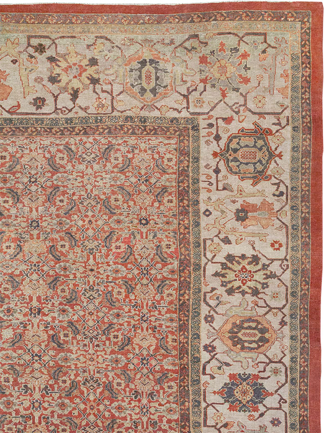 Antique Persian Mahal Oversize Carpet, No.31116 - Staging