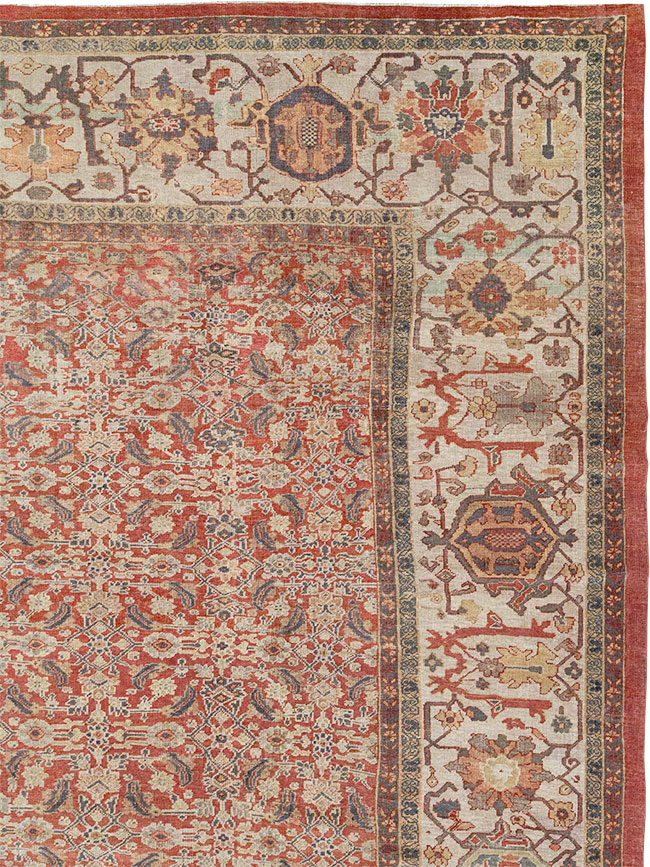 Antique Persian Mahal Oversize Carpet, No.31116 - Staging