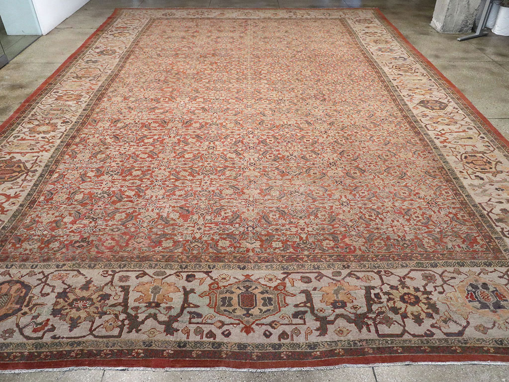 Antique Persian Mahal Oversize Carpet, No.31116 - Staging
