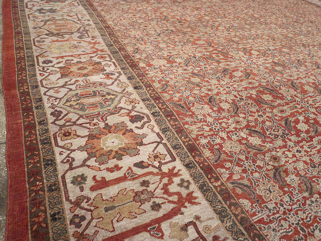 Antique Persian Mahal Oversize Carpet, No.31116 - Staging