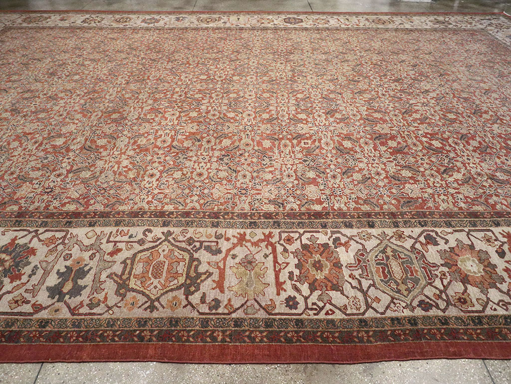 Antique Persian Mahal Oversize Carpet, No.31116 - Staging
