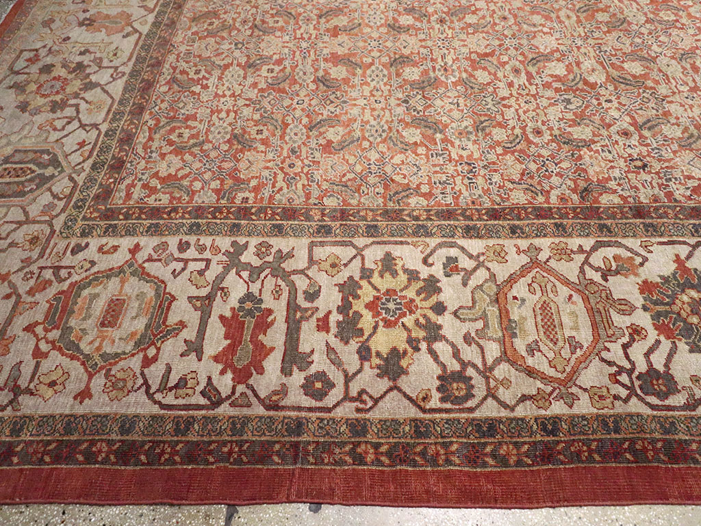 Antique Persian Mahal Oversize Carpet, No.31116 - Staging