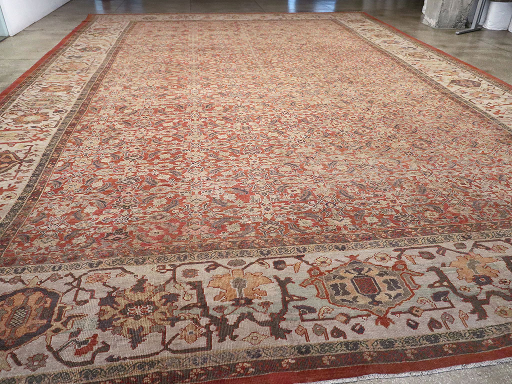 Antique Persian Mahal Oversize Carpet, No.31116 - Staging