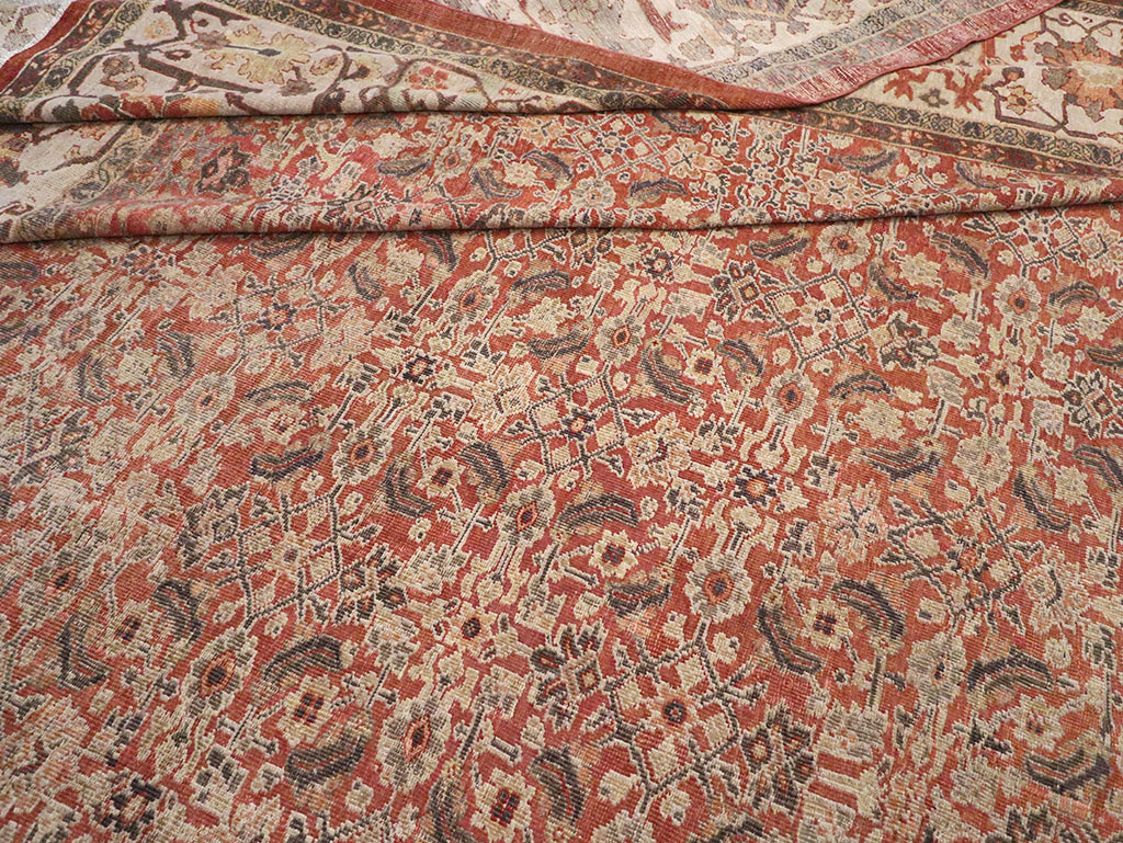 Antique Persian Mahal Oversize Carpet, No.31116 - Staging