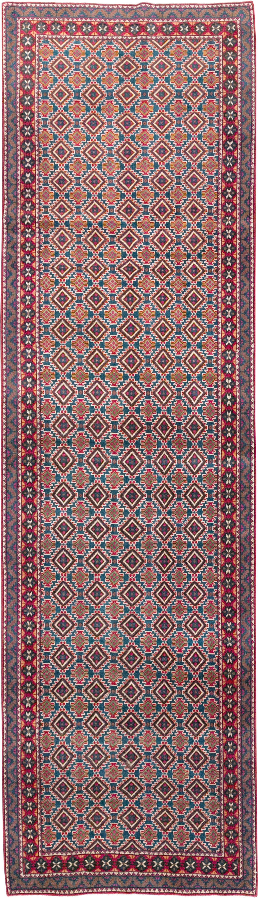 Vintage Persian Mashad Runner, No.31117 - Staging