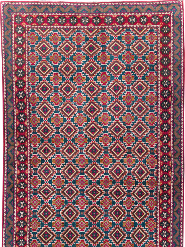 Vintage Persian Mashad Runner, No.31117 - Staging