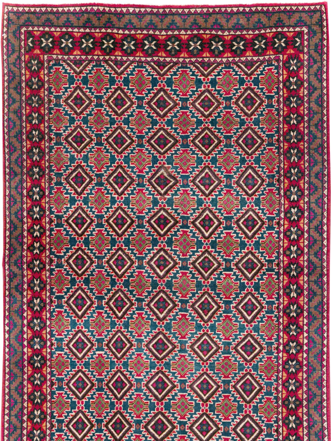 Vintage Persian Mashad Runner, No.31117 - Staging