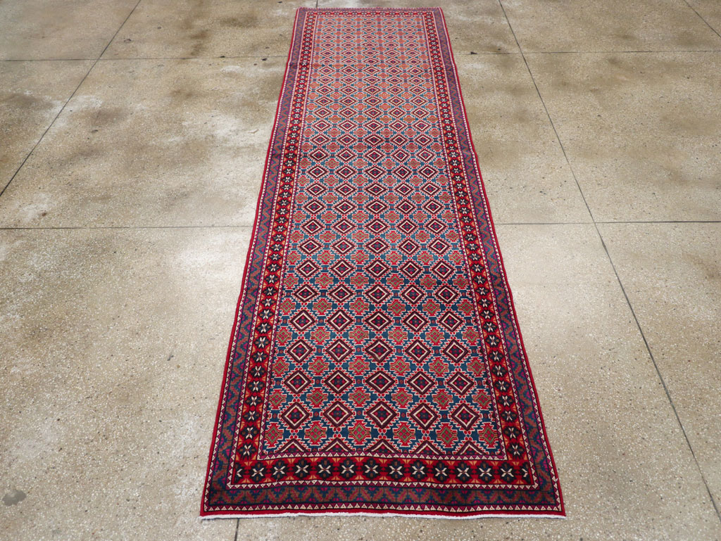 Vintage Persian Mashad Runner, No.31117 - Staging