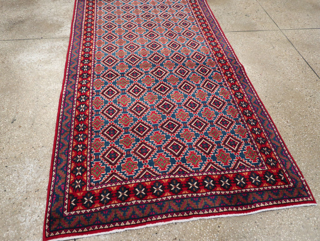 Vintage Persian Mashad Runner, No.31117 - Staging