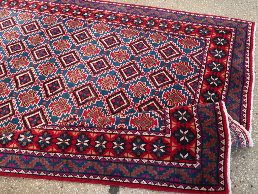 Vintage Persian Mashad Runner, No.31117 - Staging
