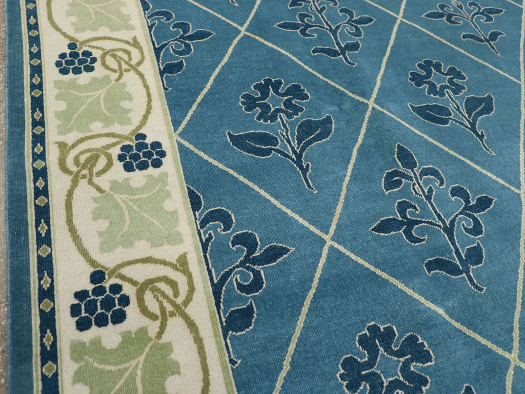 Vintage Persian Kashan Room Size Carpet, No.31119 - Staging