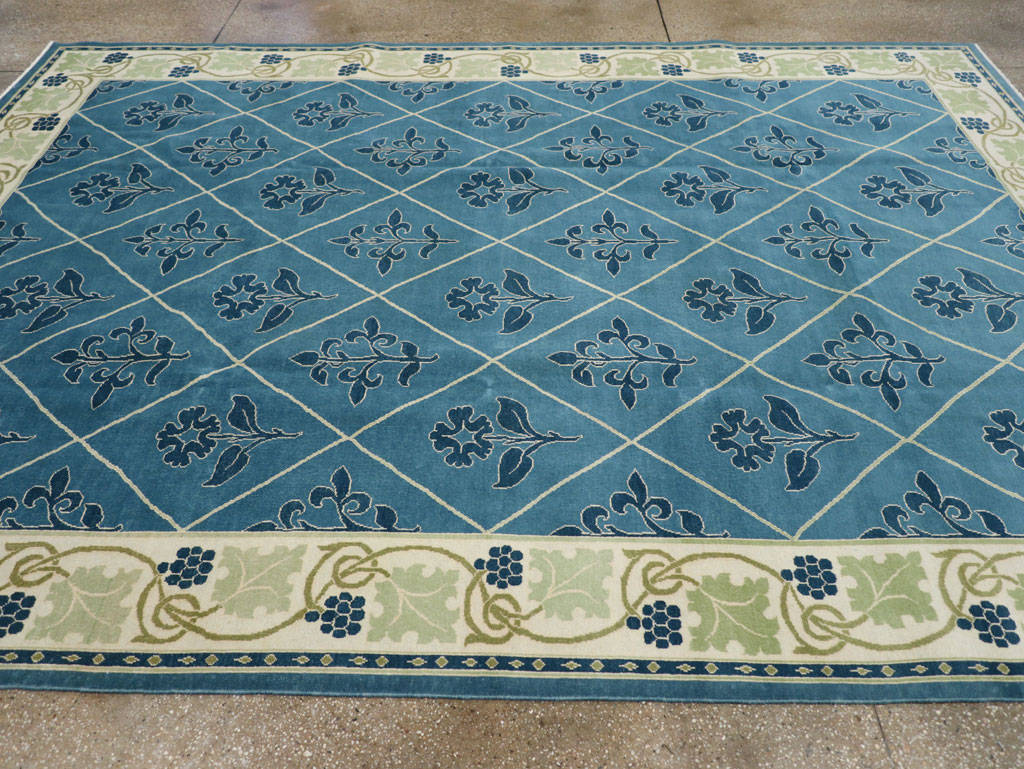 Vintage Persian Kashan Room Size Carpet, No.31119 - Staging