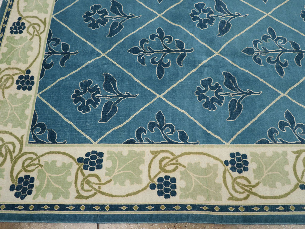 Vintage Persian Kashan Room Size Carpet, No.31119 - Staging