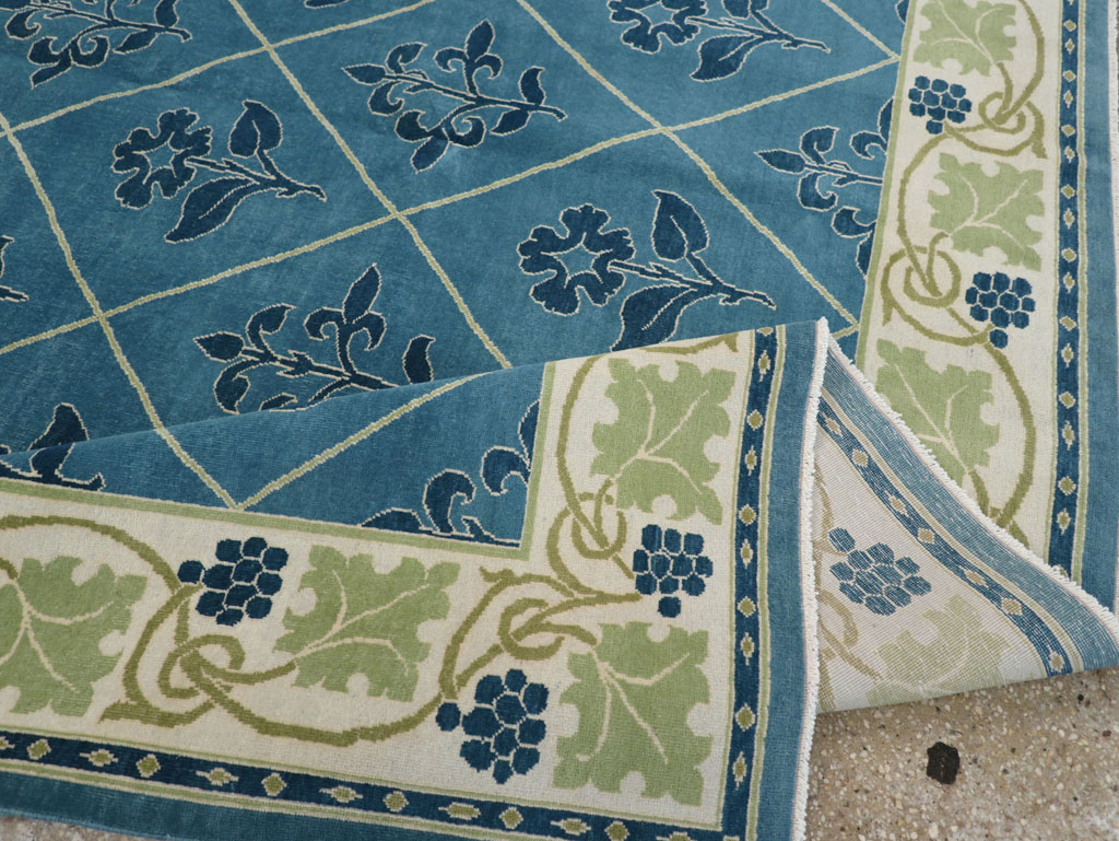 Vintage Persian Kashan Room Size Carpet, No.31119 - Staging