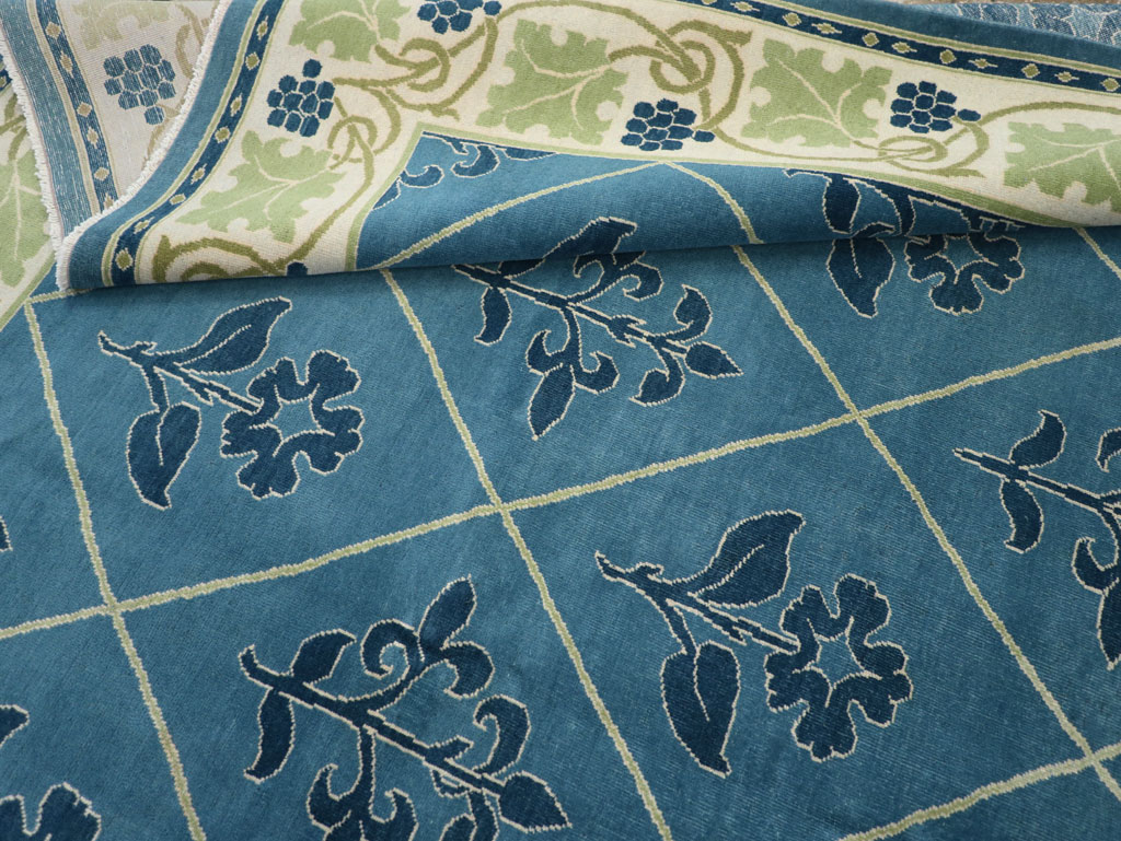 Vintage Persian Kashan Room Size Carpet, No.31119 - Staging