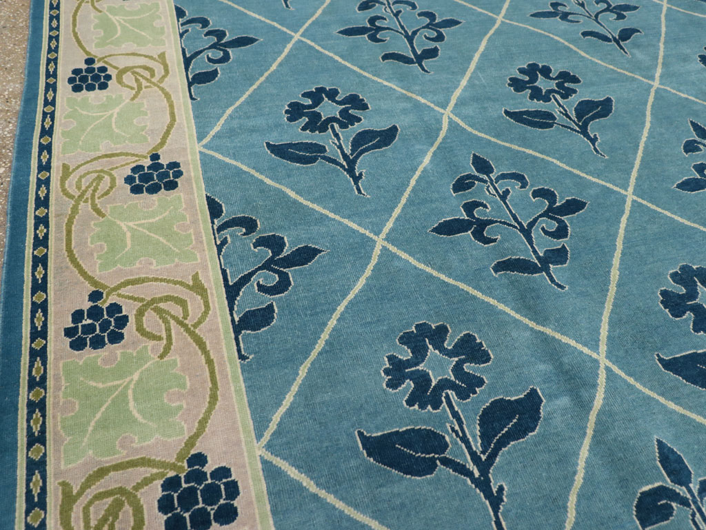 Vintage Persian Kashan Room Size Carpet, No.31120 - Staging