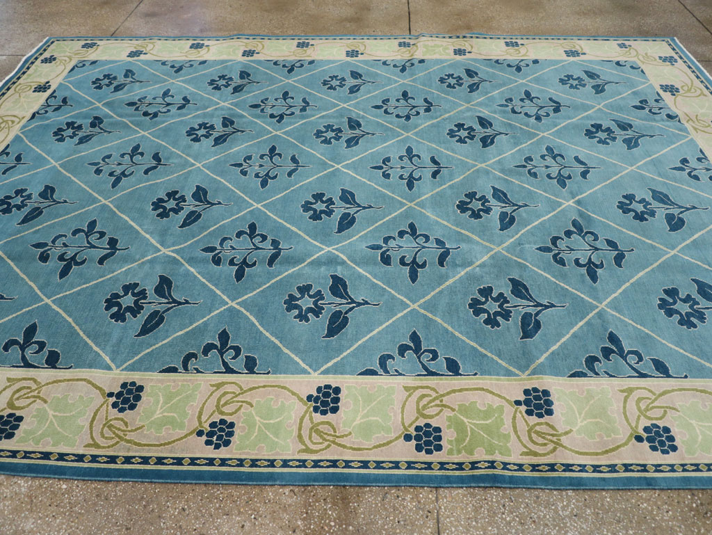 Vintage Persian Kashan Room Size Carpet, No.31120 - Staging