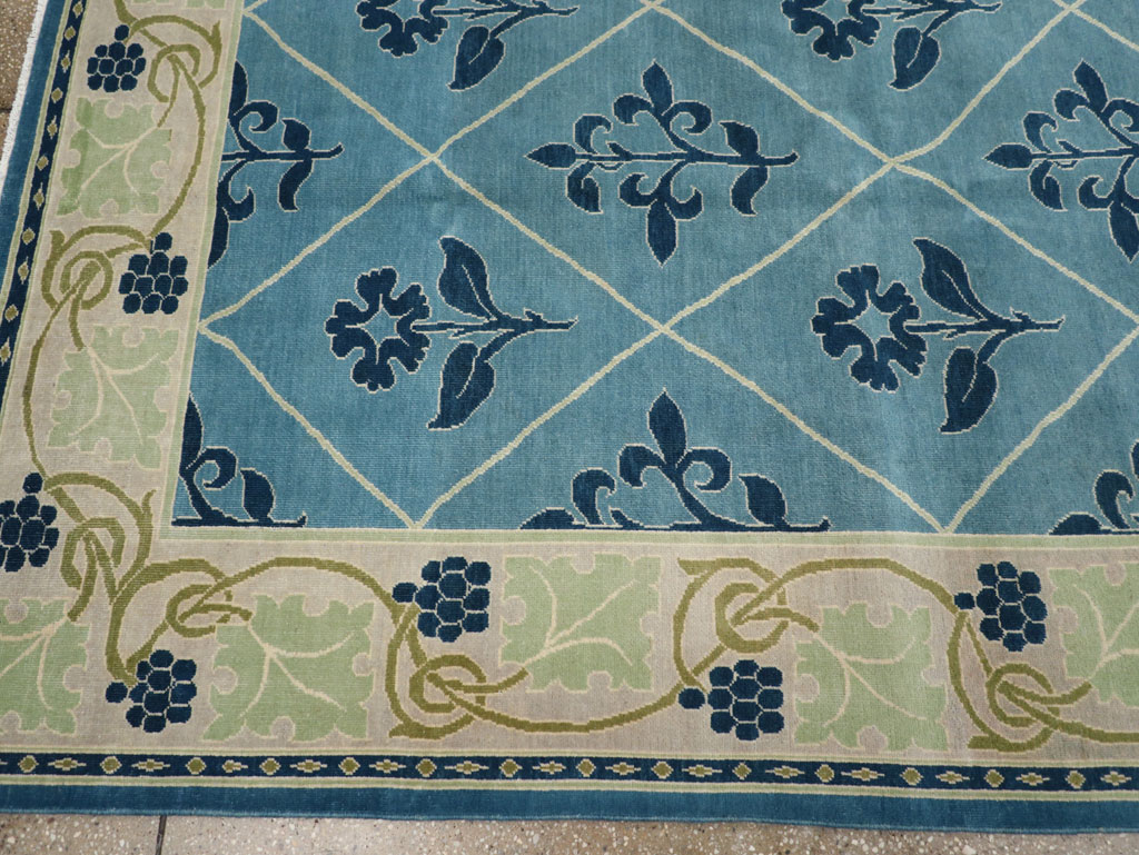 Vintage Persian Kashan Room Size Carpet, No.31120 - Staging