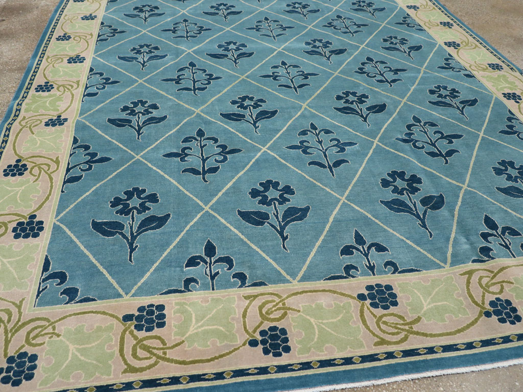 Vintage Persian Kashan Room Size Carpet, No.31120 - Staging