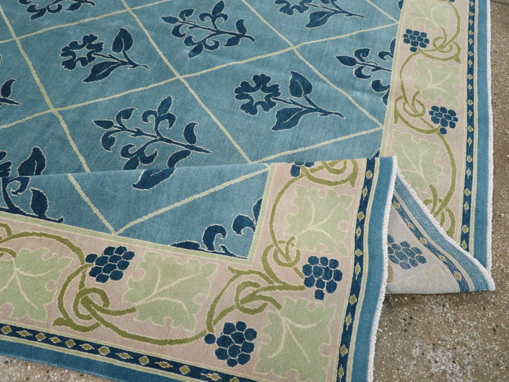 Vintage Persian Kashan Room Size Carpet, No.31120 - Staging