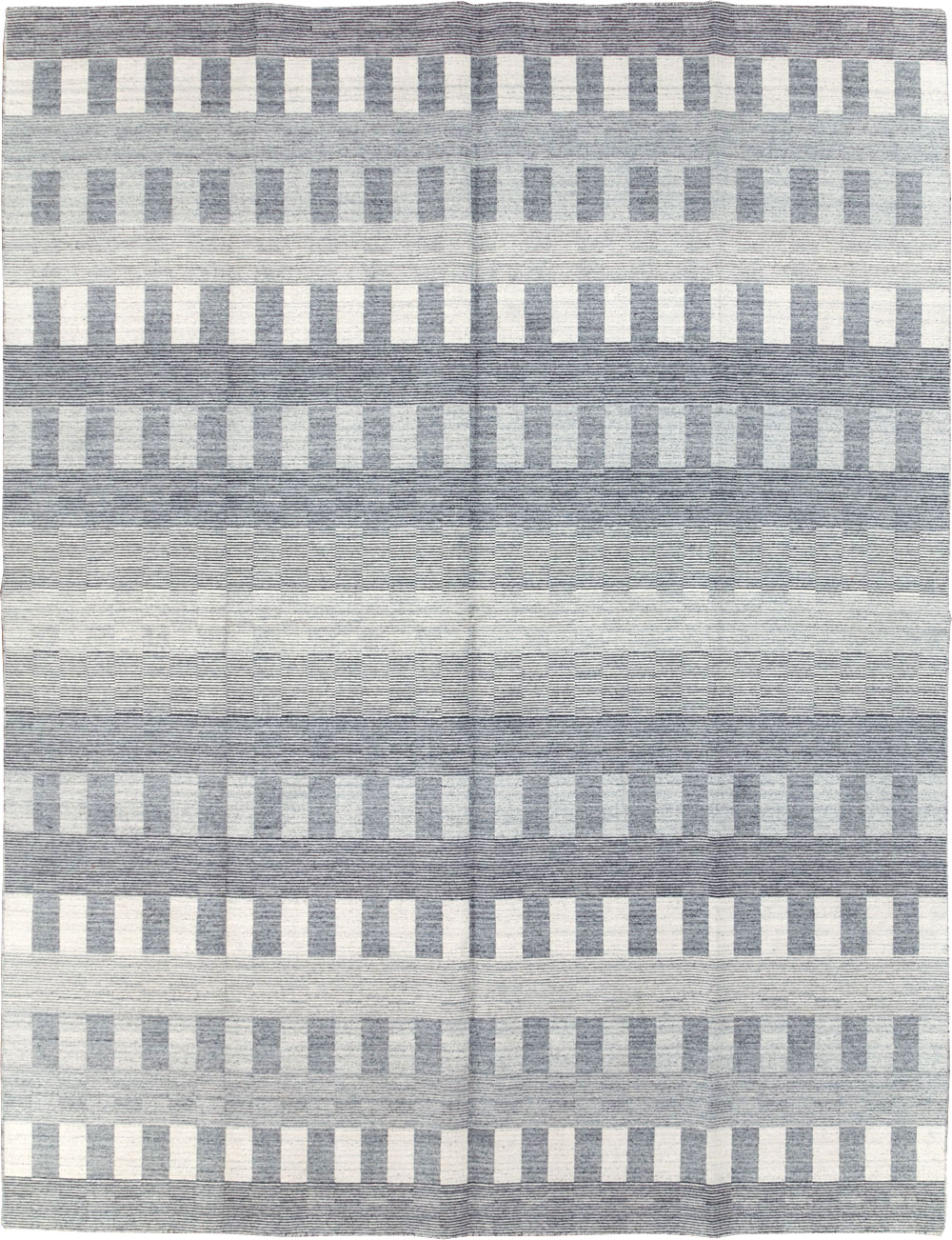 Contemporary Turkish Flatweave Room Size Carpet, No.31123 - Staging