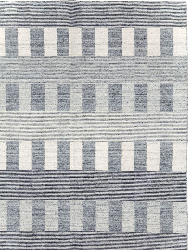 Contemporary Turkish Flatweave Room Size Carpet, No.31123 - Staging