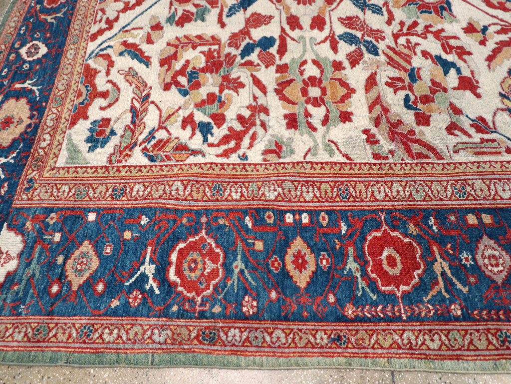 Antique Persian Bakhtiari Large Room Size Carpet, No.31126 - Staging