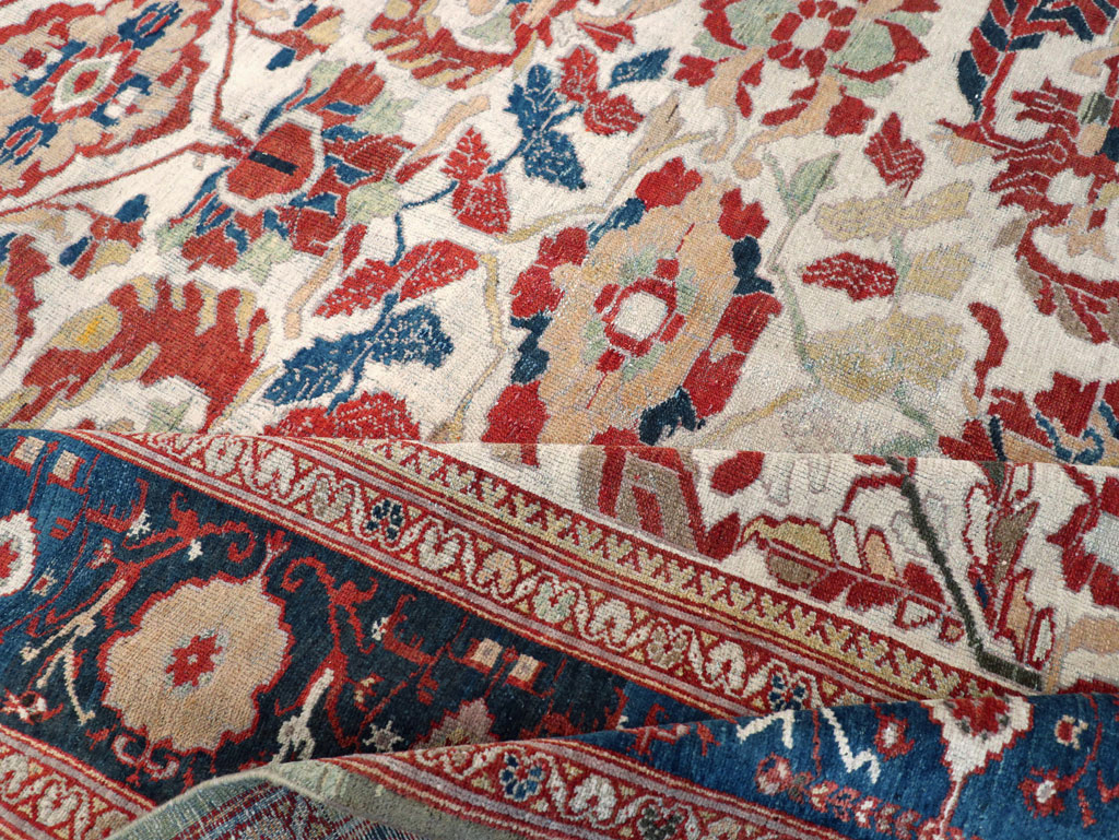 Antique Persian Bakhtiari Large Room Size Carpet, No.31126 - Staging