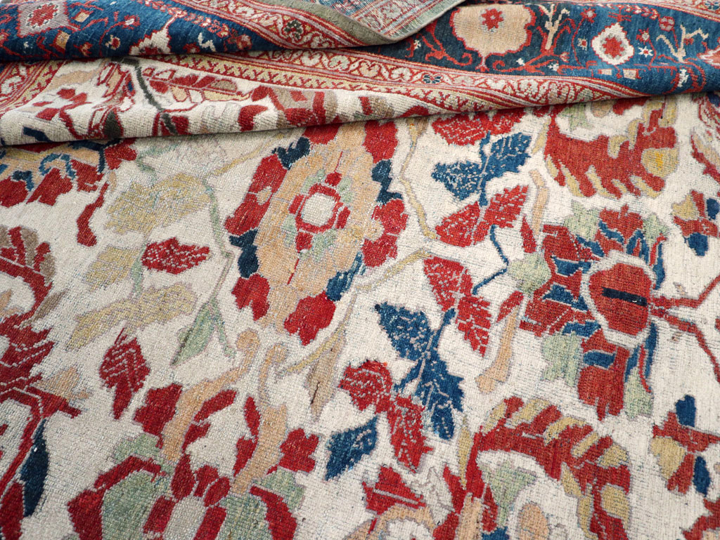 Antique Persian Bakhtiari Large Room Size Carpet, No.31126 - Staging