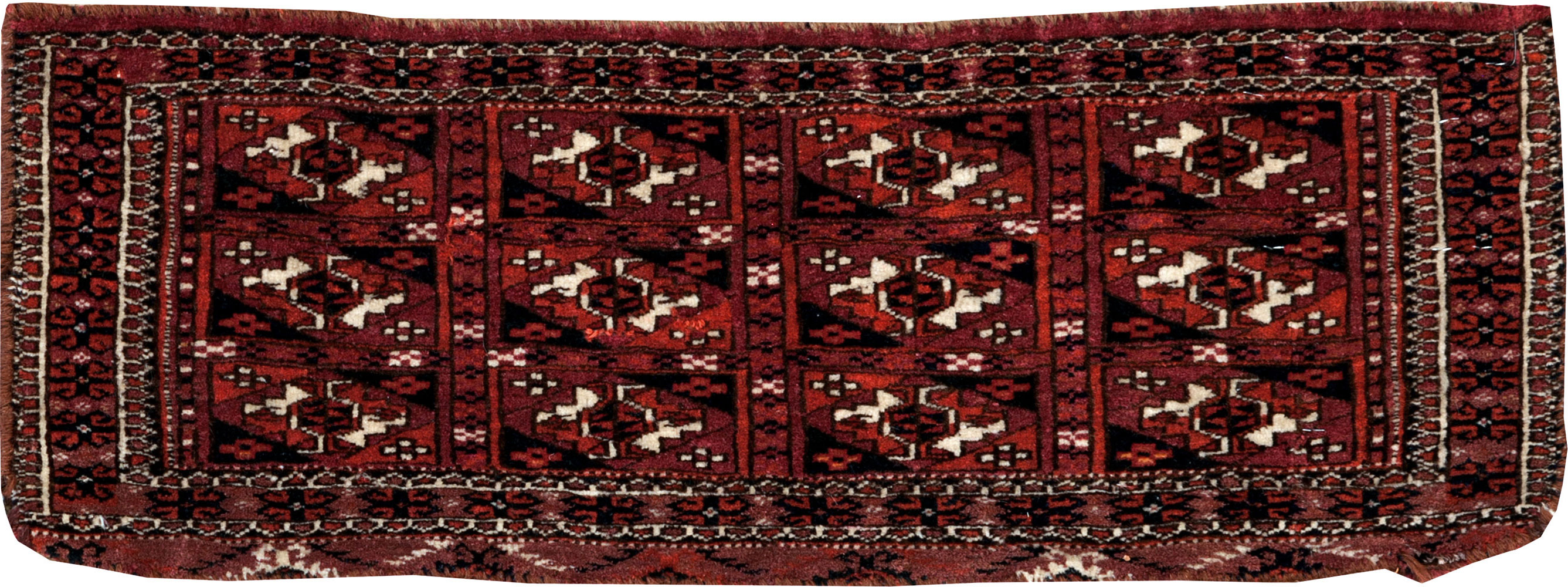 Vintage Central Asian Turkoman Rug, No.31128 - Staging