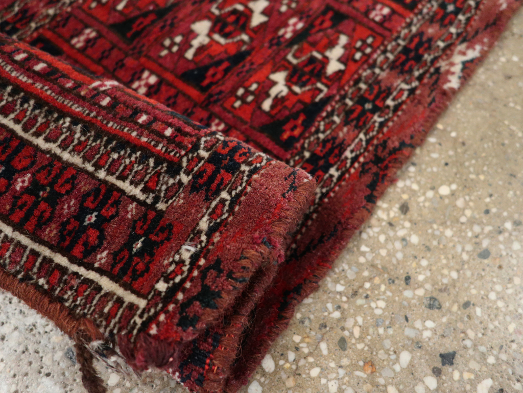 Vintage Central Asian Turkoman Rug, No.31128 - Staging