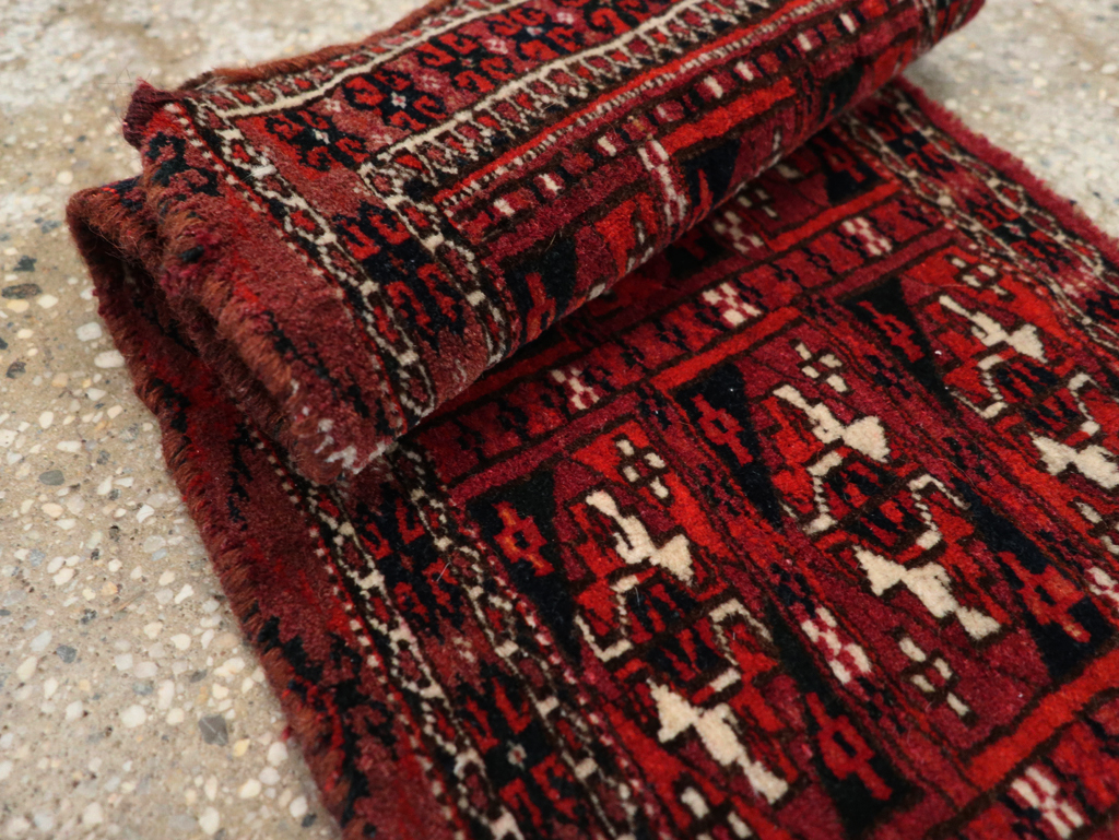 Vintage Central Asian Turkoman Rug, No.31128 - Staging