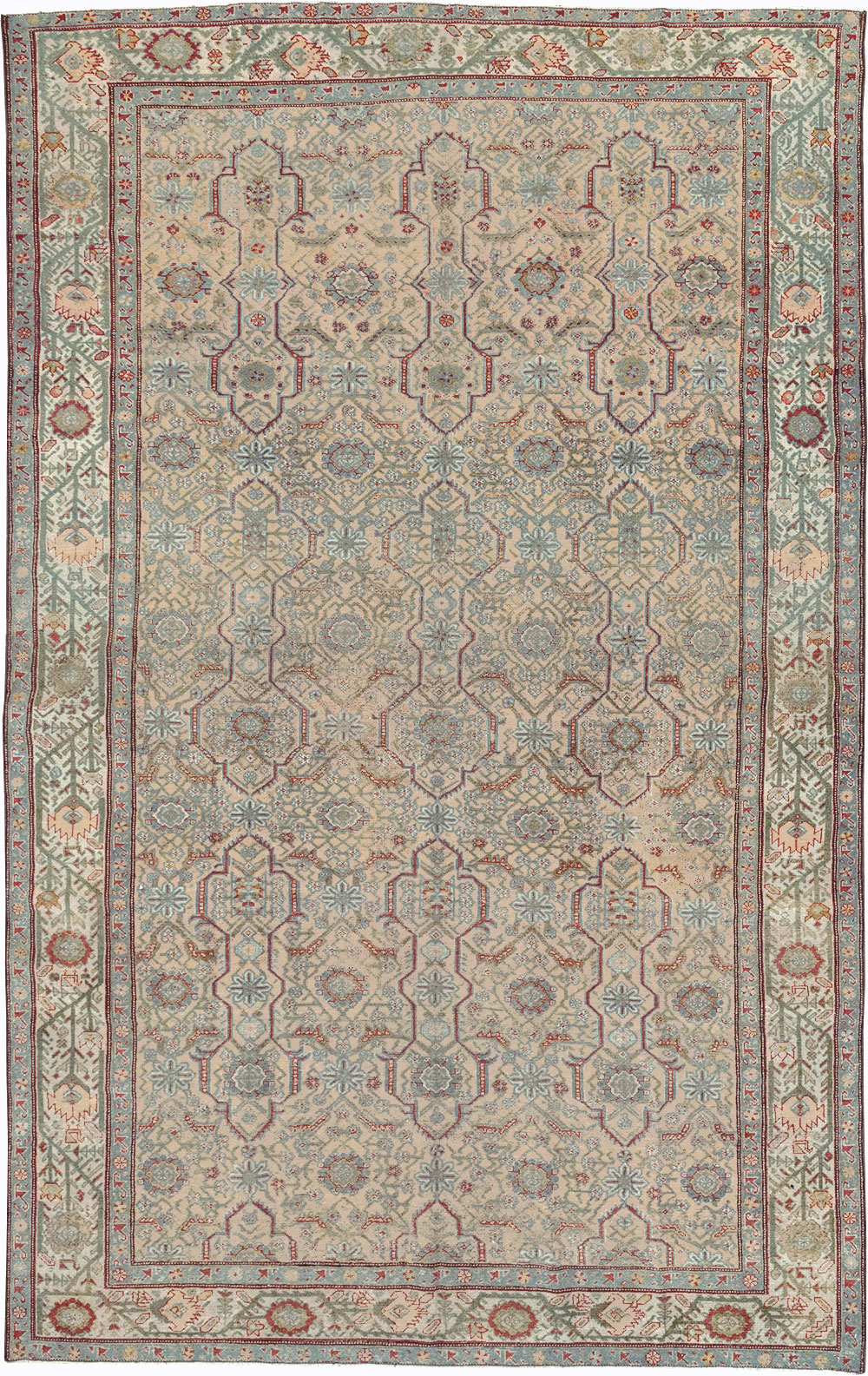 Antique Persian Malayer Accent Carpet, No.31131 - Staging