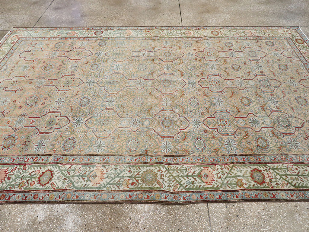 Antique Persian Malayer Accent Carpet, No.31131 - Staging