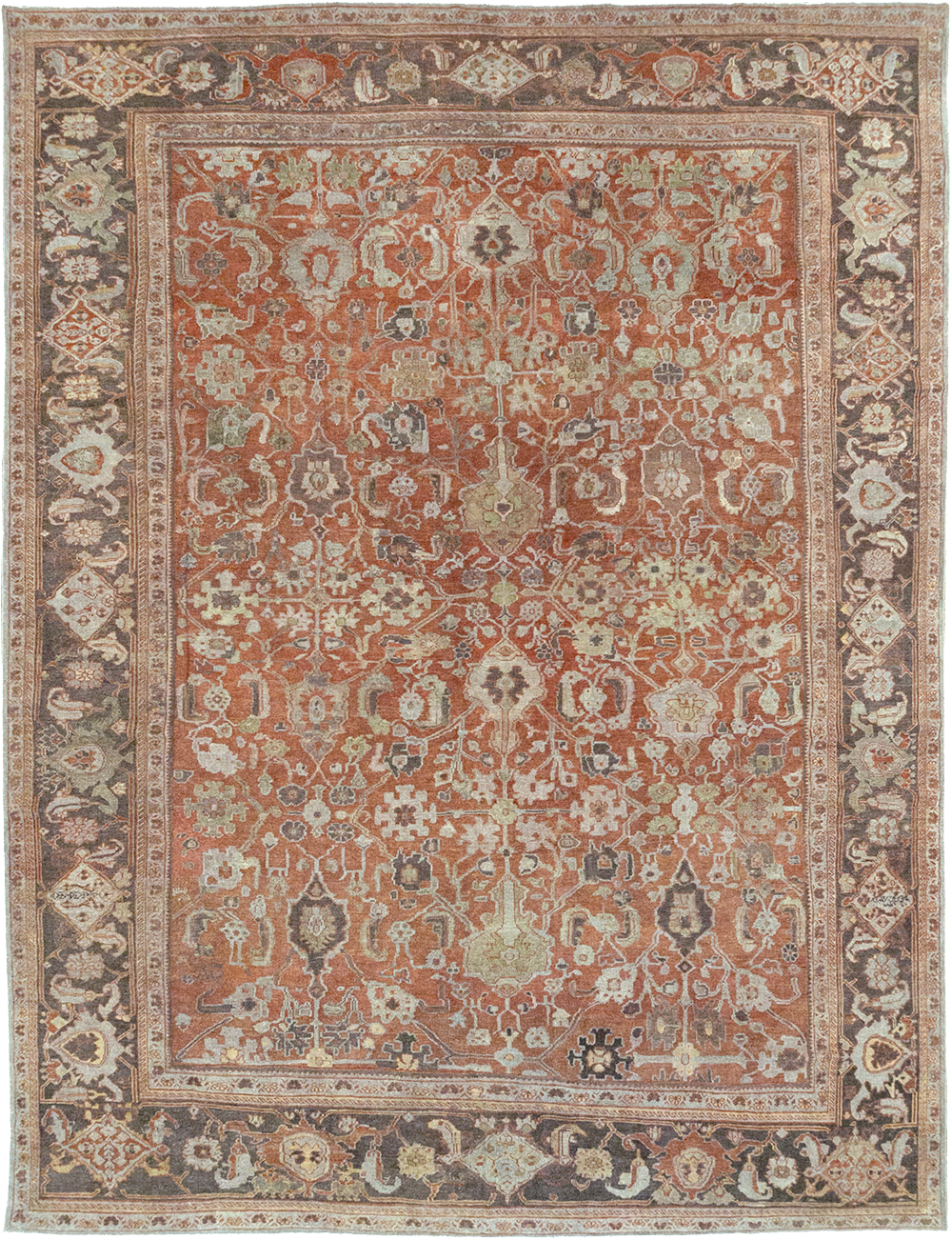 Antique Persian Mahal Large Carpet, No.31132 - Staging