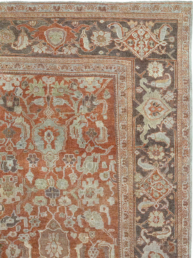 Antique Persian Mahal Large Carpet, No.31132 - Staging