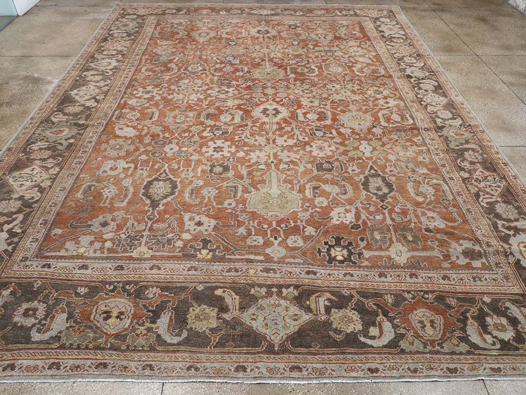 Antique Persian Mahal Large Carpet, No.31132 - Staging