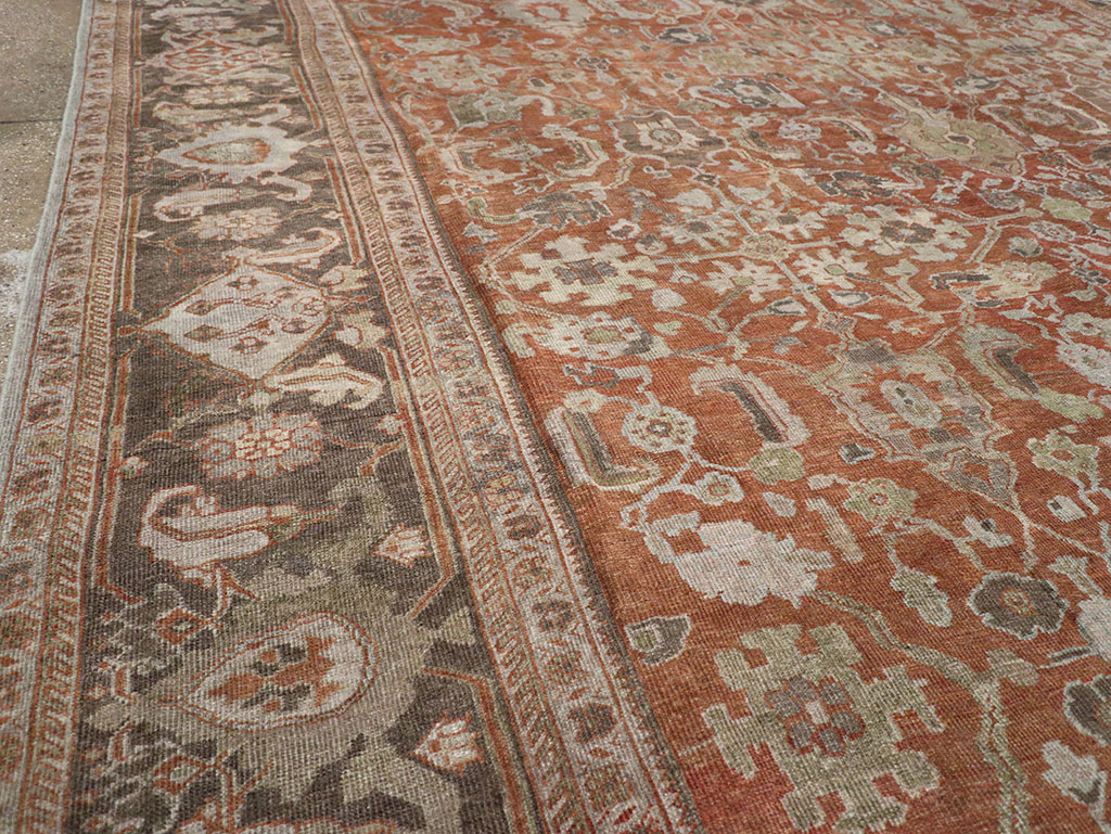 Antique Persian Mahal Large Carpet, No.31132 - Staging