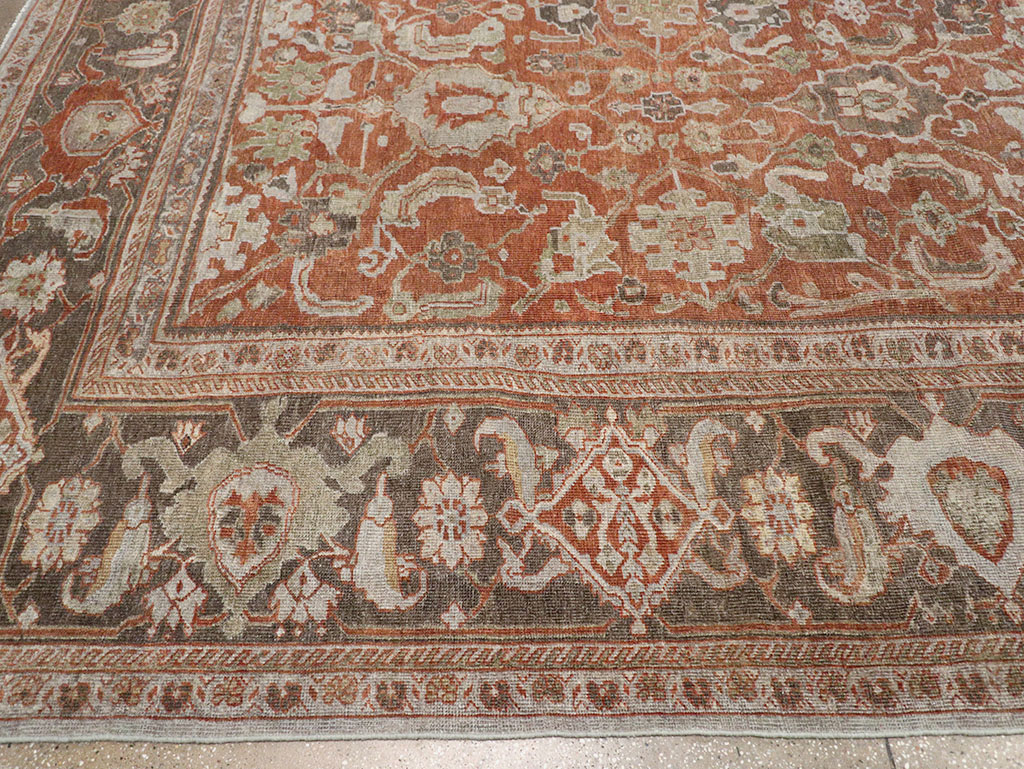 Antique Persian Mahal Large Carpet, No.31132 - Staging