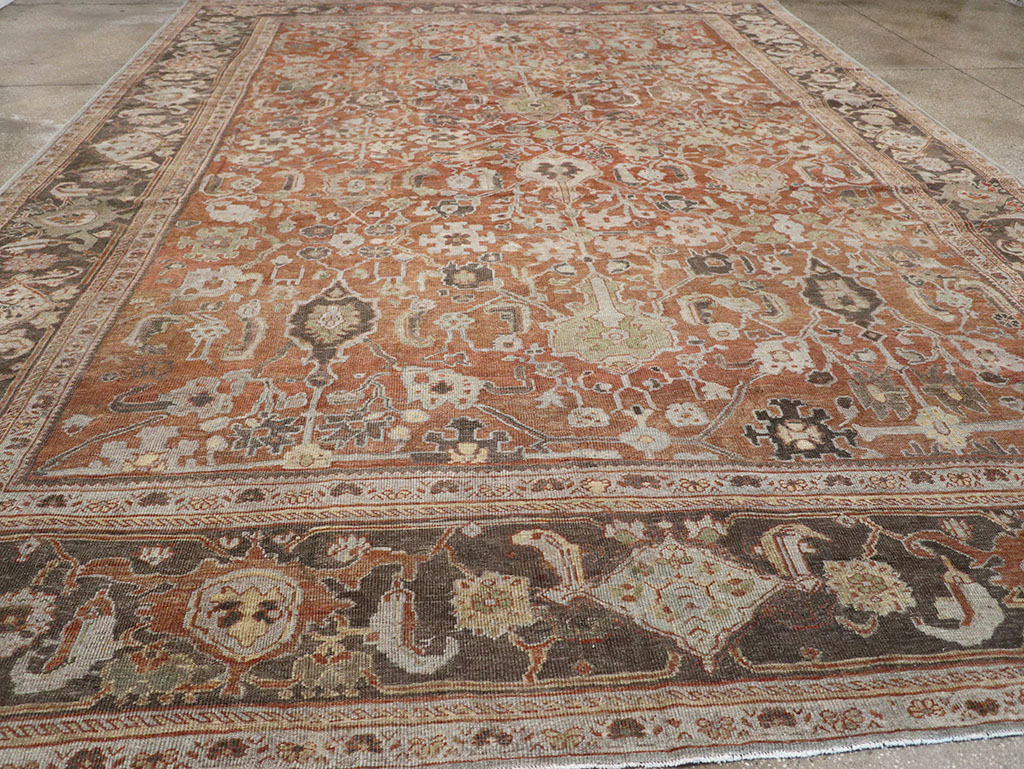 Antique Persian Mahal Large Carpet, No.31132 - Staging