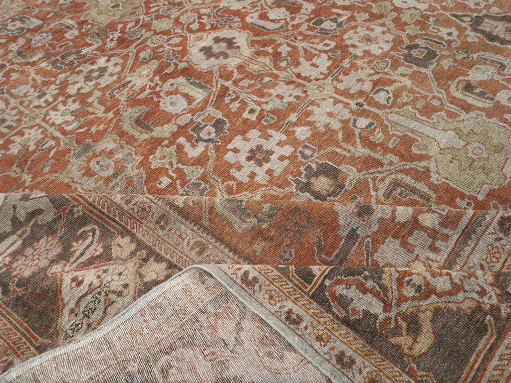 Antique Persian Mahal Large Carpet, No.31132 - Staging